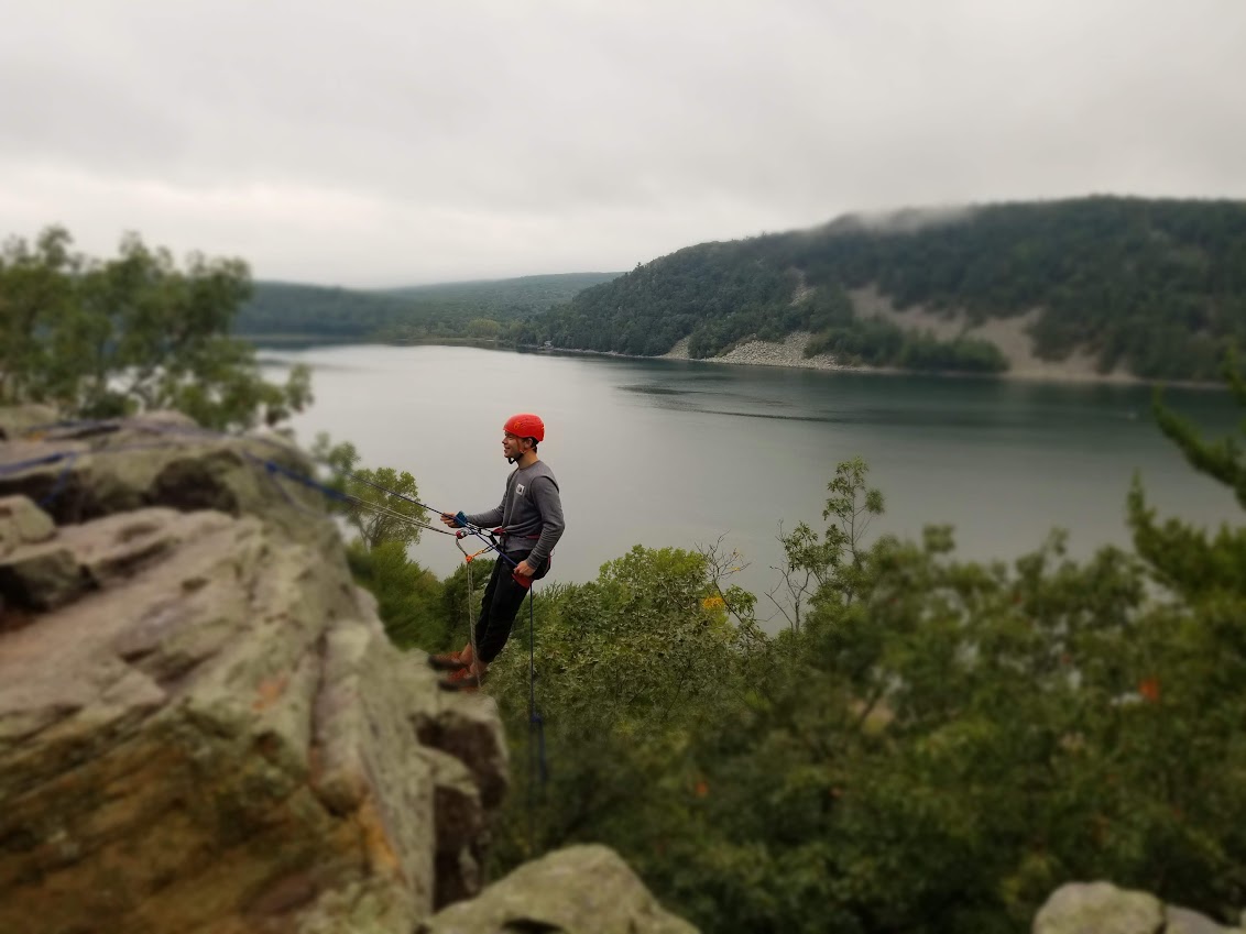 Climbing at Devils Lake