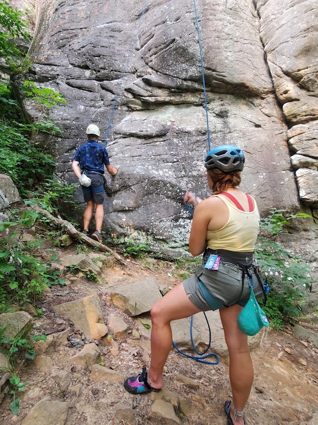 Climbers at Devils Lake